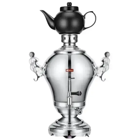 Silver SL-0044 Elektrik Samovarı – 4 L, 2200 W, Paslanmayan Polad 1