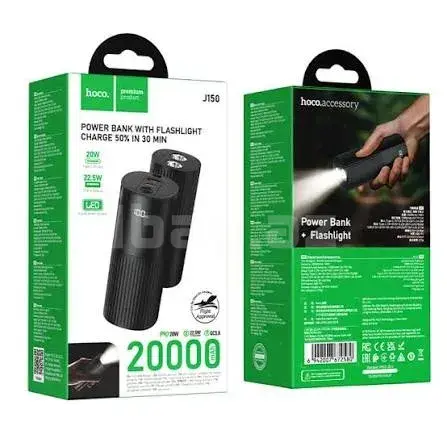 Power Bank 20000 mAh 74Wh – 22.5W Sürətli Şarj, PD/QC, LED Ekran və İki İşıqlı Fənər