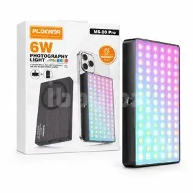 Plokama MS-20 Pro RGB Foto İşığı – 2700–6500K, 7 RGB Rəng, 1500 mAh, 6W