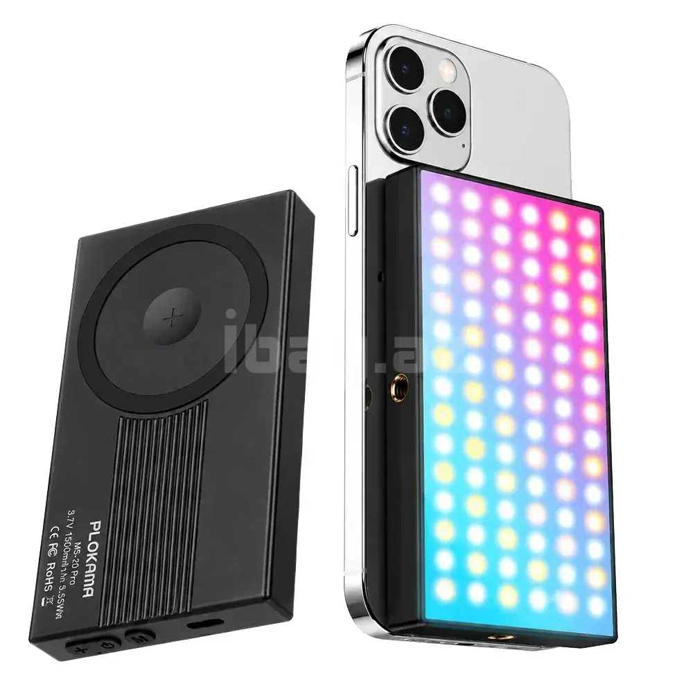 Plokama MS-20 Pro RGB Foto İşığı – 2700–6500K, 7 RGB Rəng, 1500 mAh, 6W 2