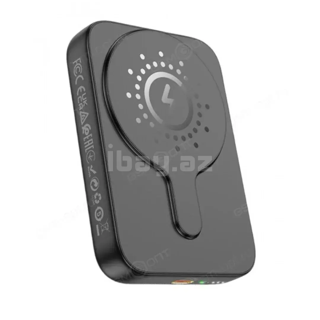 Power Bank 10000 mAh – 20W PD Sürətli Şarj, 15W Simsiz Şarj, Type-C, LED İndikator 2
