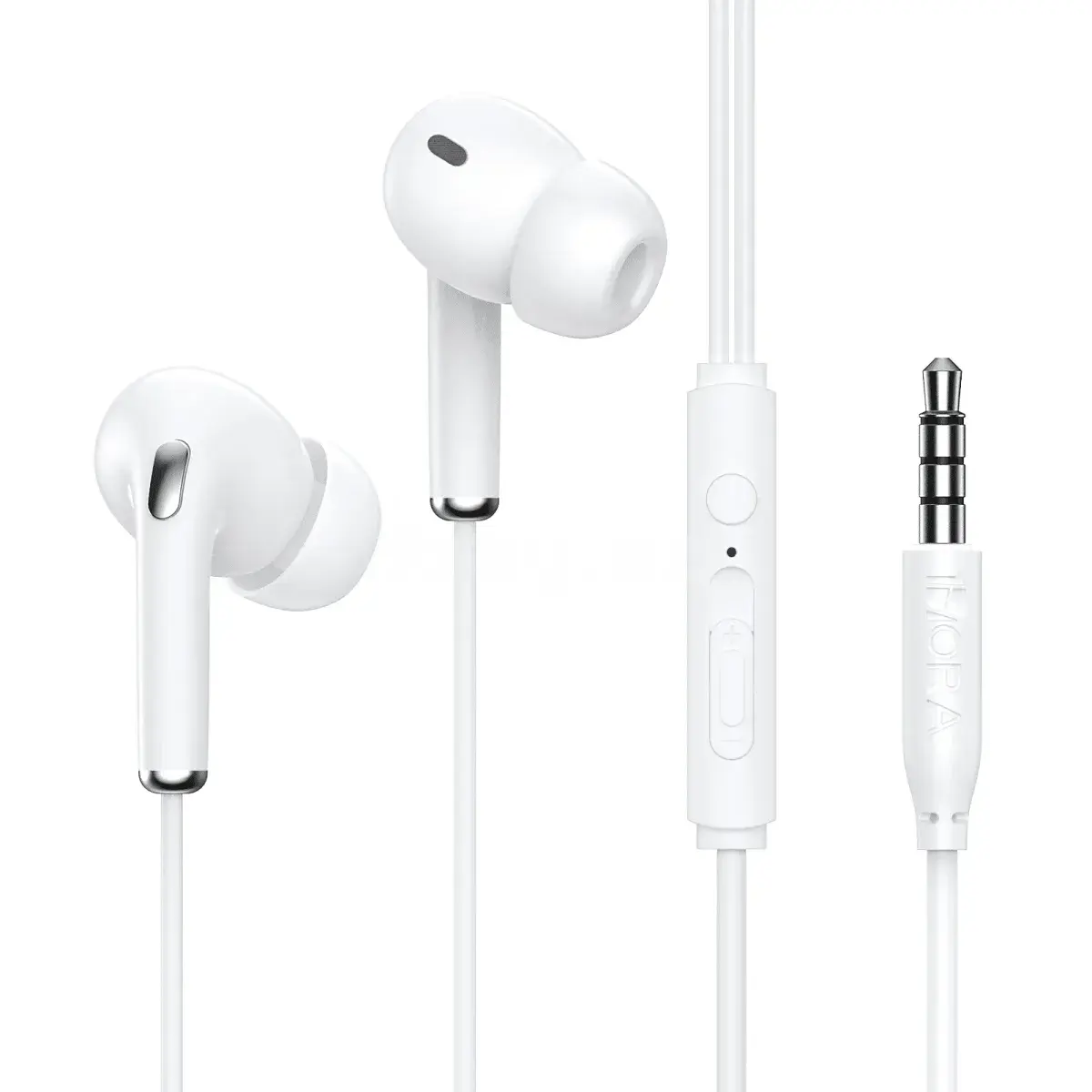 Проводные наушники 1HORA Wired Earbuds 3.5mm AUT123 White