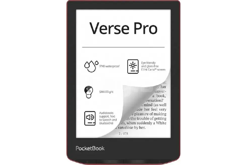 PocketBook 634 Verse Pro Passion Red – Elektron Kitab Oxuyucu