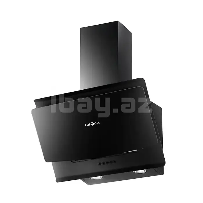 Eurolux EU-RH4041TGB60 60 см Черная Стеклянная Настенная Вытяжка