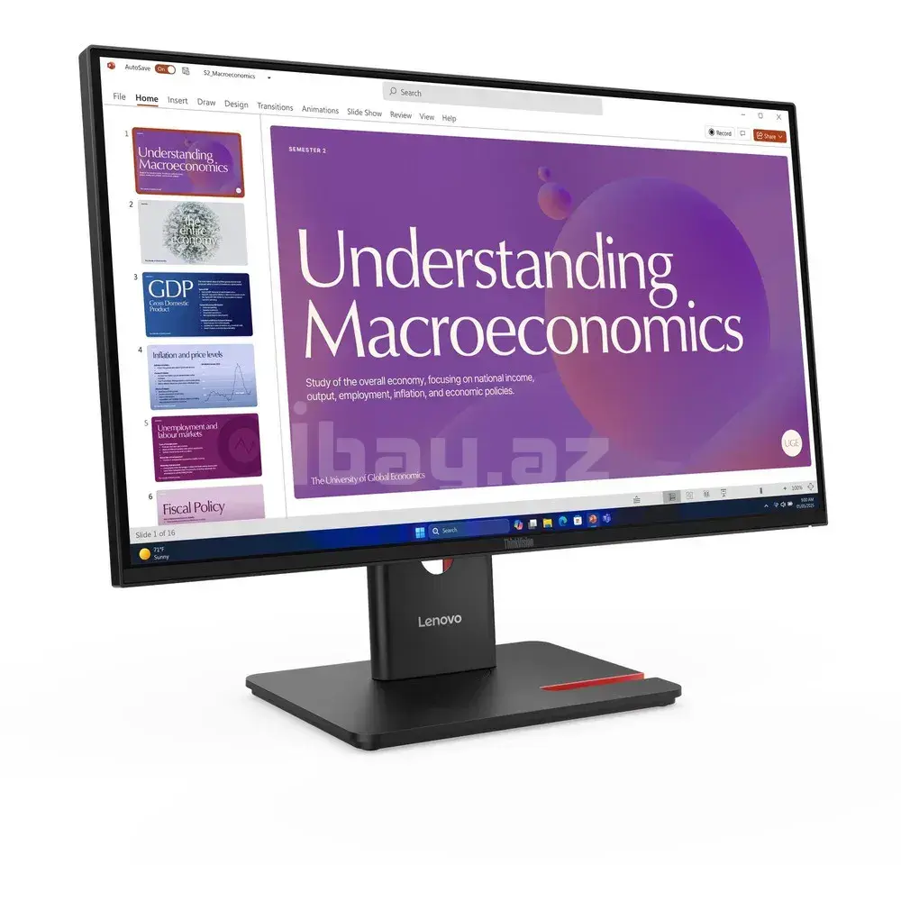 Lenovo ThinkVision T24D-40 23.8" FHD – Peşəkar IPS Monitor