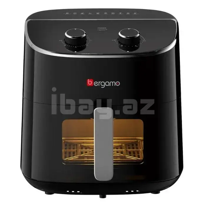 Bergamo BG-AF6432B8M Аэрогриль Airfryer 8 л 2200 Вт с цифровым управлением