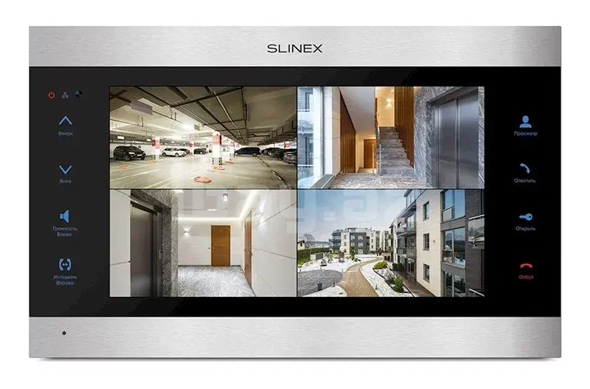Монитор видеодомофона Slinex SL-10MHD с экраном 10.1" TFT LCD (Серебро + Белый / Серебро + Черный)