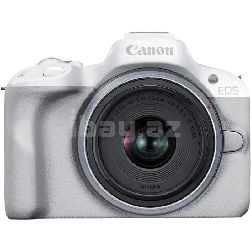 Canon DSLR Камера EOS R50 WH + Объектив RF-S 18-45 IS STM