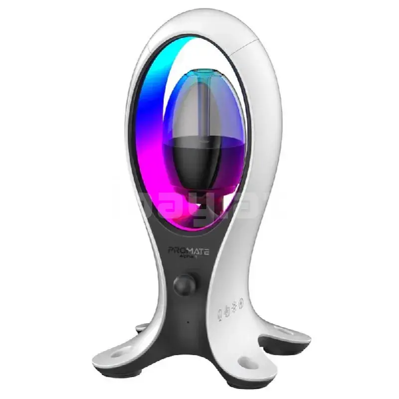 Promate Alpha-X Dynamic RGB Bluetooth Speaker & Headphone Stand (4-in-1)