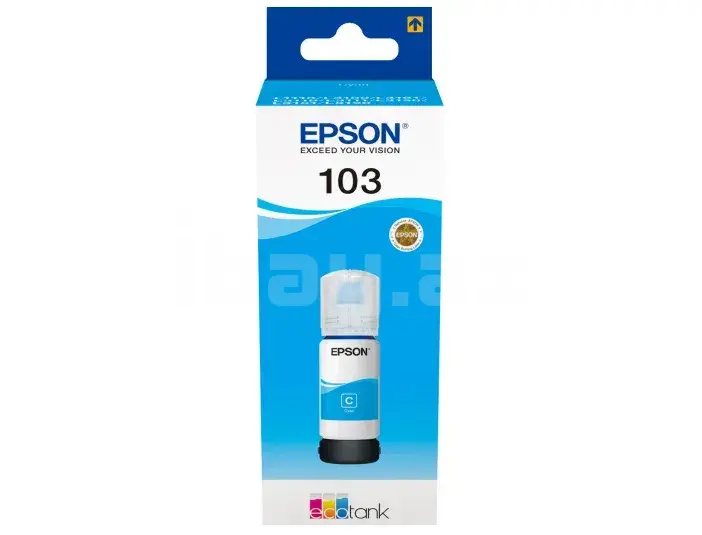 Epson 103 EcoTank C C13T00S24A Cyan Original Mürəkkəb Şüşəsi
