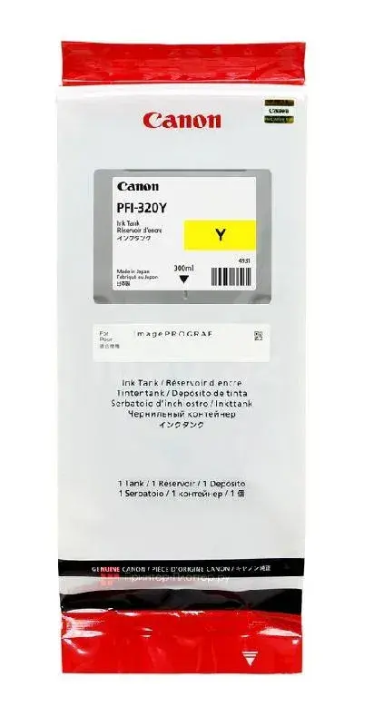 Canon PFI-320 Y 2893C001AA Yellow Оригинальный чернильный картридж 300 мл