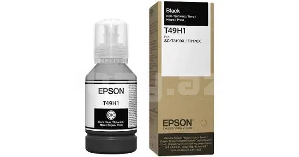 Epson T49H BK C13T49H10N Black Original Mürəkkəb Şüşəsi 140 ml 3