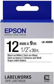Epson LK-4WBN C53S654021 Black/White Оригинальная лента для этикеток 12 мм x 9 м 3