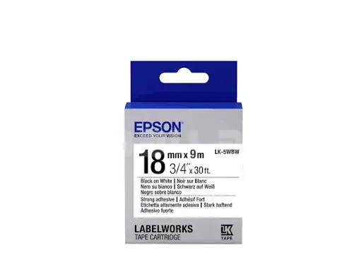 Epson LabelWorks LK-5WBW C53S655012 Strong Adhesive Лента для этикеток 18 мм x 9 м 3