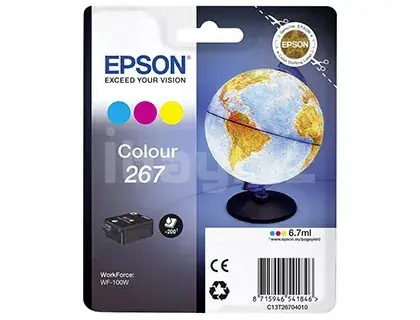 Epson 267 Globe C13T26704010 Tri-Colour Оригинальный цветной картридж 6.7 мл 200 страниц 1