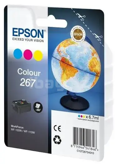 Epson 267 Globe C13T26704010 Tri-Colour Оригинальный цветной картридж 6.7 мл 200 страниц 3