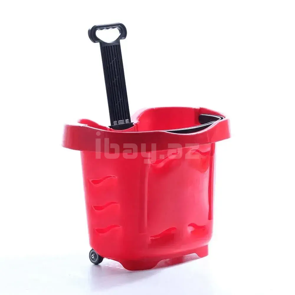 Təkərli Plastik Əl Səbəti – Rahat və Praktik Market Səbəti