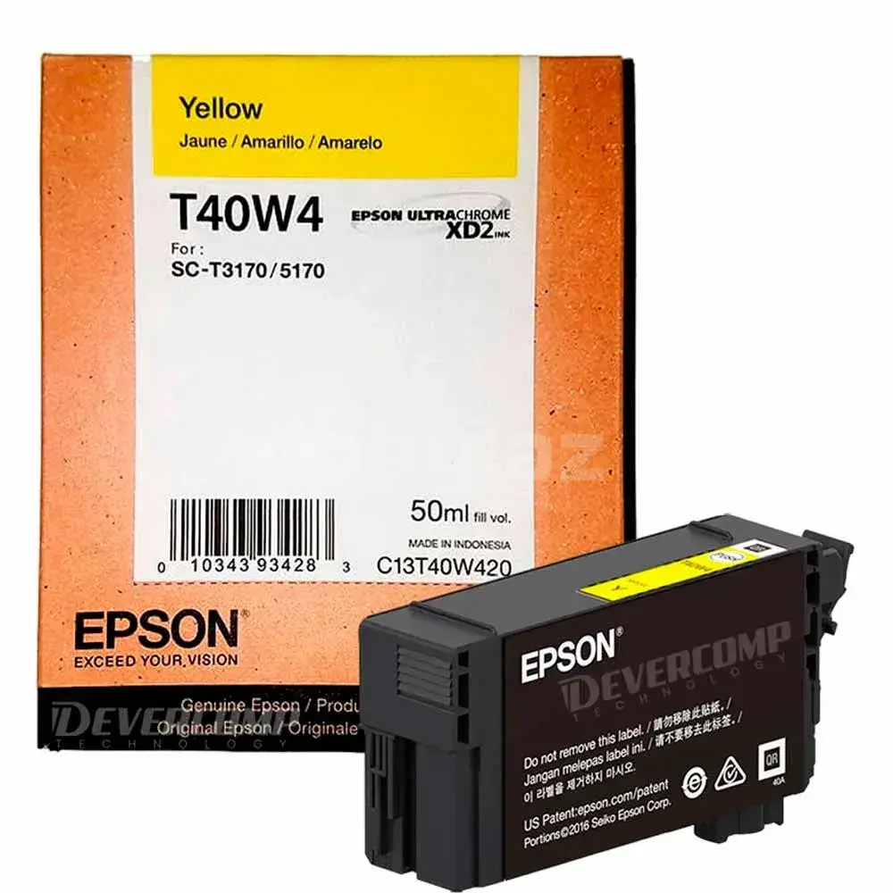 Epson UltraChrome XD2 T40D440 Yellow C13T40D440 Оригинальный чернильный картридж 50 мл 3