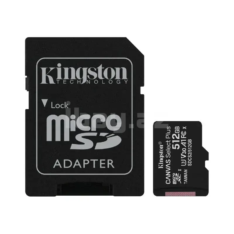 Kingston Canvas Select Plus 512GB microSDXC SDCS2/512GB Карта памяти + SD-адаптер