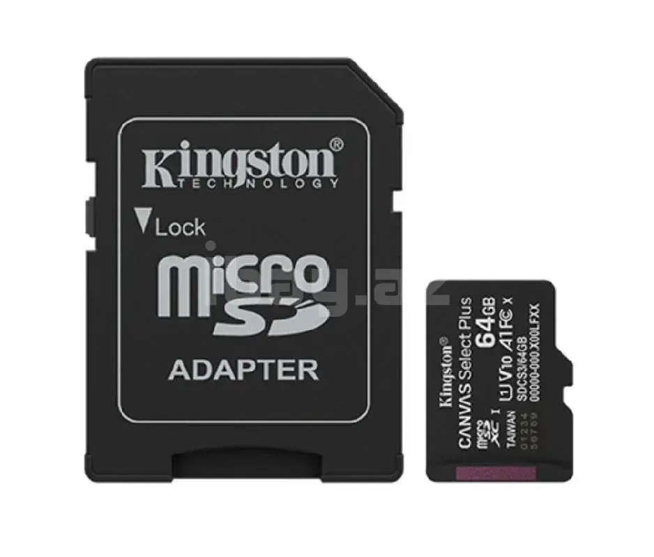Kingston Canvas Select Plus Gen3 SDCS3/64GB 64GB Карта памяти microSDXC