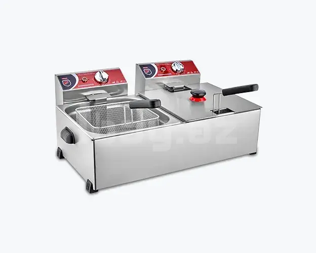 Silverinox Электрическая фритюрница 8+8 л – Двойная, Нержавеющая сталь
