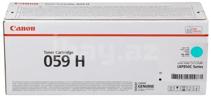 Canon Cartridge 059H CRG-059H C Cyan Оригинальный тонер-картридж
