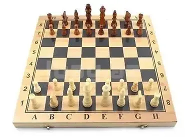 Sulida 3-ü 1-də Şahmat, Dama və Nərd Dəsti – Taxta Oyun Seti 40x40 sm
