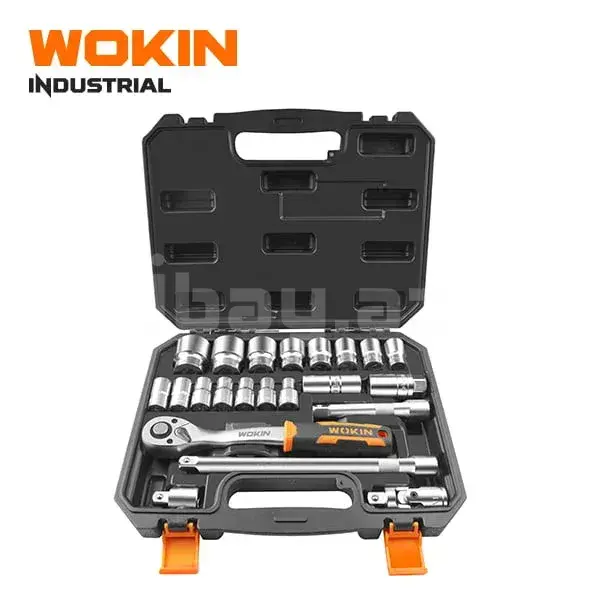 WOKIN Набор Торцевых Ключей 1/2″ 22 Предмета – Профессиональный Cr-V