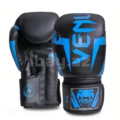 Перчатки Venum MMA и Бокс – Premium Skintex (синий/чёрный)