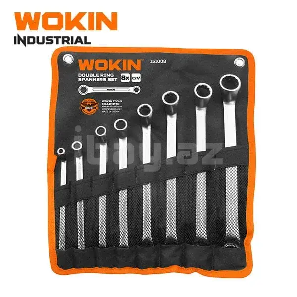 WOKIN Yıldız İki Ağız Açar Takımı 8 Parça 6–22 mm – CrV, Xrom Örtüklü