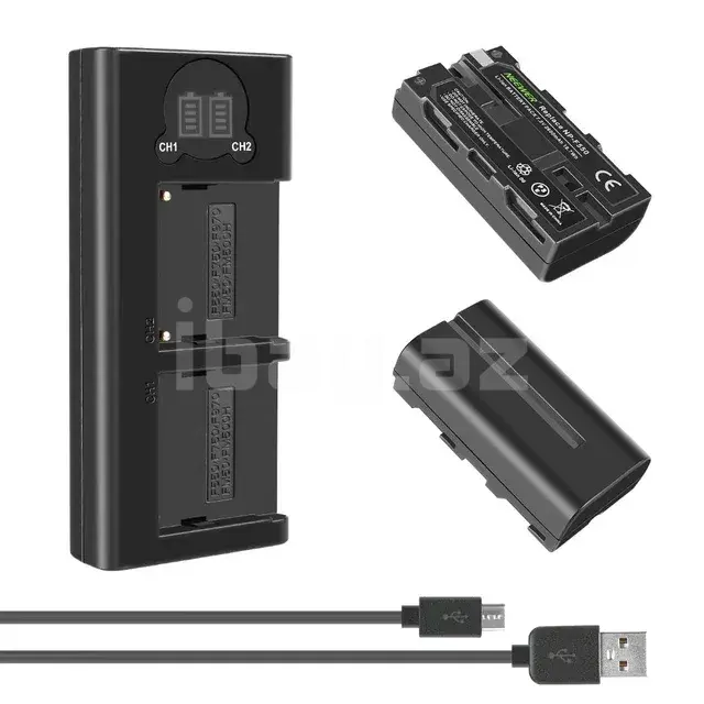 Neewer NP-F550 2-li Batareya və İkili Şarj Adapter Dəsti