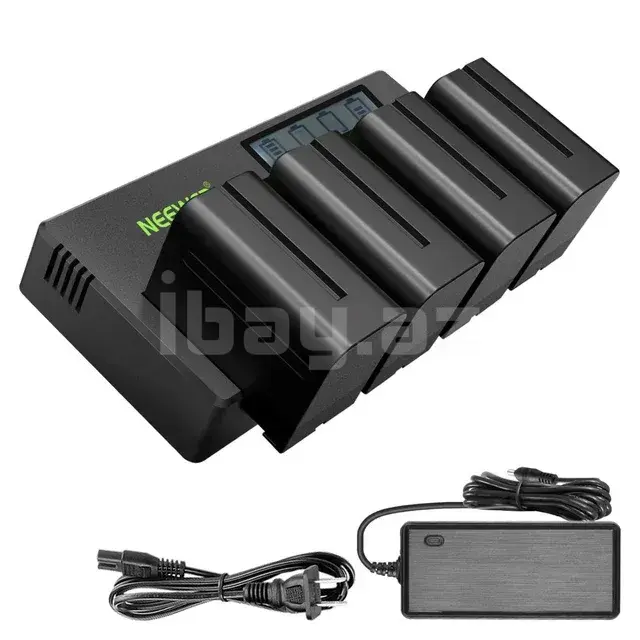 Neewer NP-F970 комплект из 4 аккумуляторов с 4-канальным зарядным устройством 1