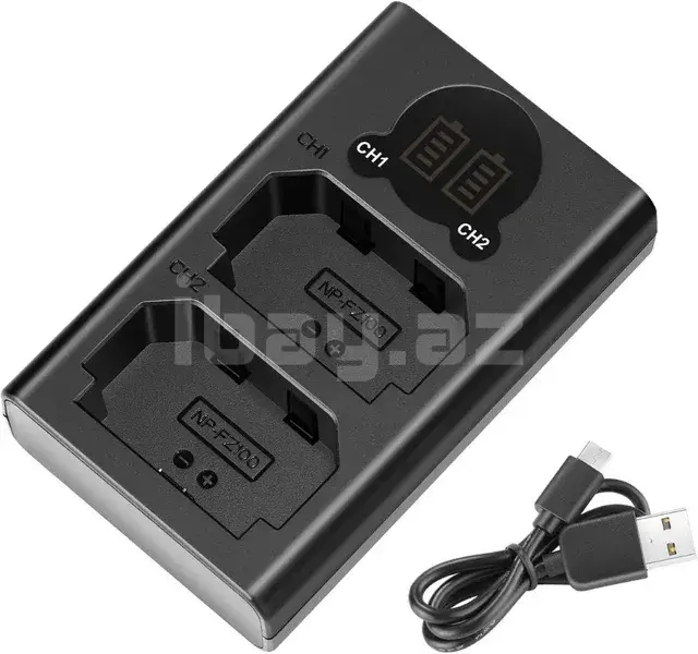 Neewer NP-FZ100 İkili Batareya Adapteri və USB Şarj Cihazı