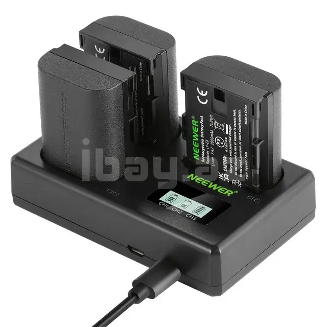 Neewer LP-E6 3-lü Batareya və USB-C Adapter Dəsti