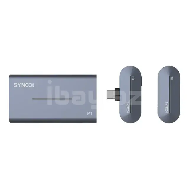 SYNCO P1S T Simsiz Yaxa Mikrofon Sistemi (Power Bank Keys ilə)