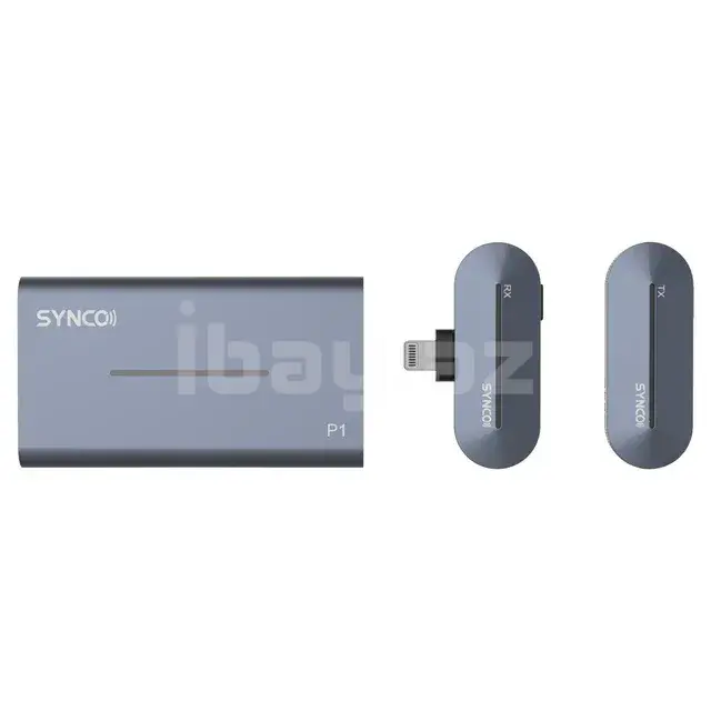 SYNCO P1S L Simsiz Yaxa Mikrofon Sistemi (iPhone üçün, Power Bank Keys ilə)
