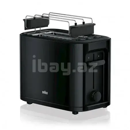 Braun PurEase HT 3010 BK 0X23010009 Черный тостер 1000 Вт – 2 отделения, 7 степеней обжаривания
