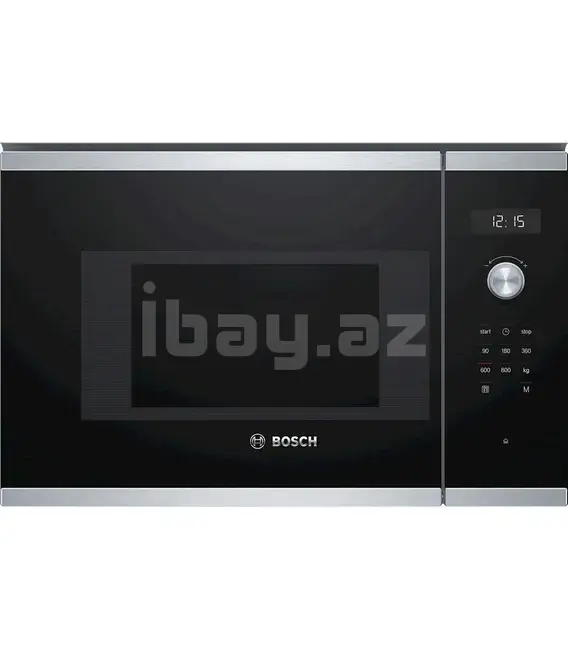 Mikrodalğalı soba Bosch BFL524MS0 20L Elektromexaniki Paslanmayan Polad/Qara Quraşdırılan