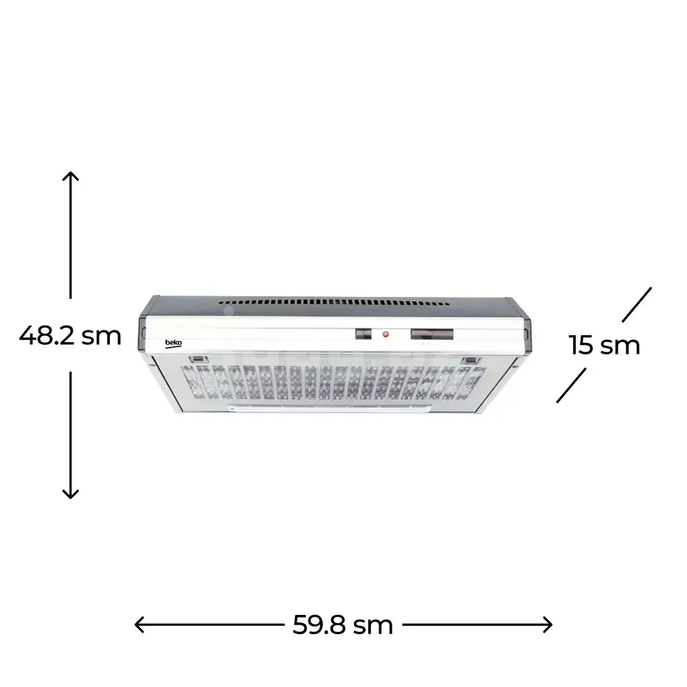 Встраиваемая вытяжка Beko CFB 6432 XG – 3 скорости, 2