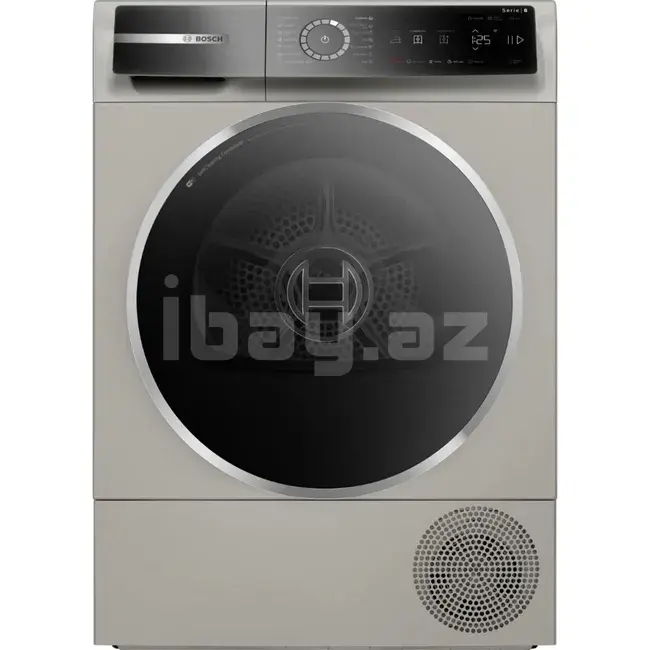 Quruducu maşın Bosch WQB245BXME — 9 kq, kondensasiyalı, A+++ sinif, gümüşü
