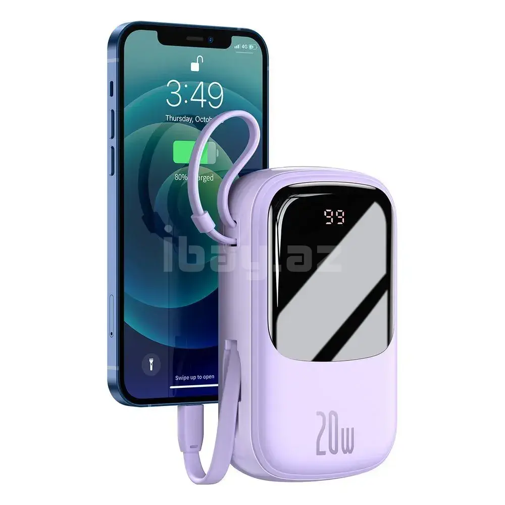 Baseus Qpow Digital Display Power Bank 20000mAh 20W USB