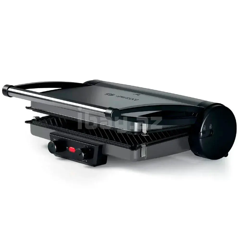 Bosch TCG4215 2000W Контактный гриль 3-в-1, раскрытие 180°, серебристый