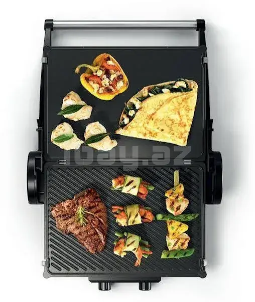Bosch TCG4215 2000W Контактный гриль 3-в-1, раскрытие 180°, серебристый 2