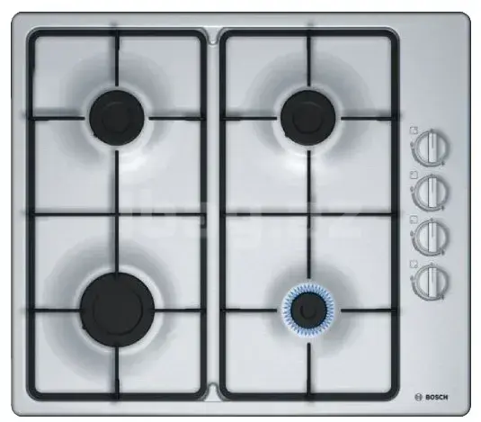 Варочная панель BOSCH PBP6C5B62Q – 4 газовые конфорки, нержавеющая сталь 1