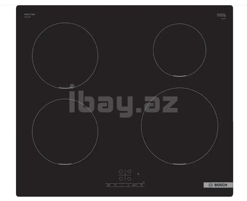 BOSCH PUE611BB5E Bişirmə Paneli – İnduksion, Şüşə Keramika, 4 Gözlü 1