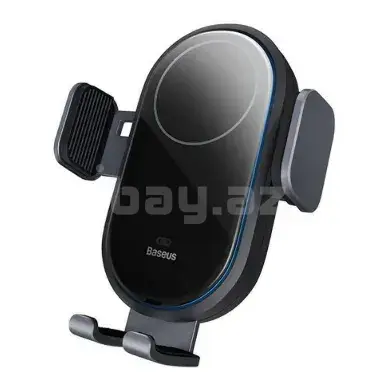 Baseus Light Chaser Wireless Charging Electric Car Mount 15W C40355900121-00 Telefon Tutacağı Qara