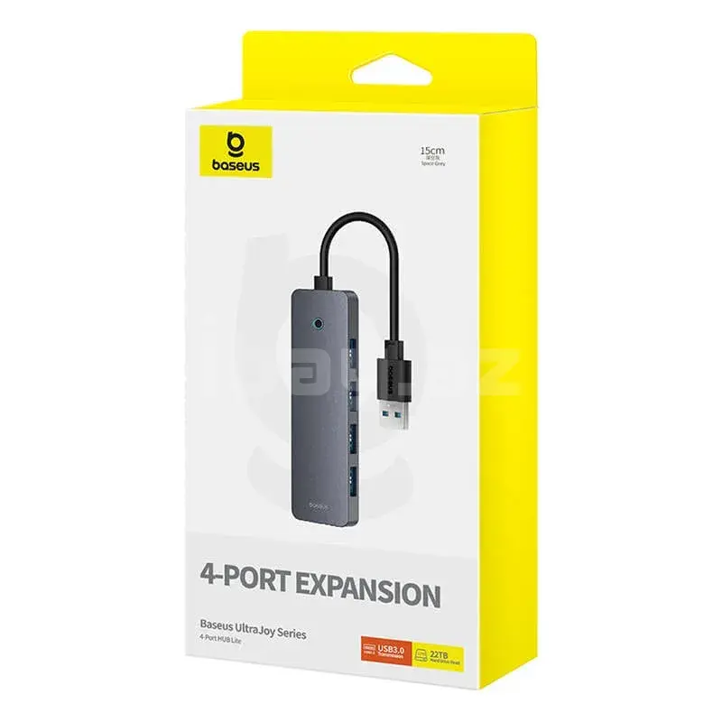 Baseus UltraJoy Series 4-Port HUB Lite 15cm USB-A/USB-C хаб Space Grey