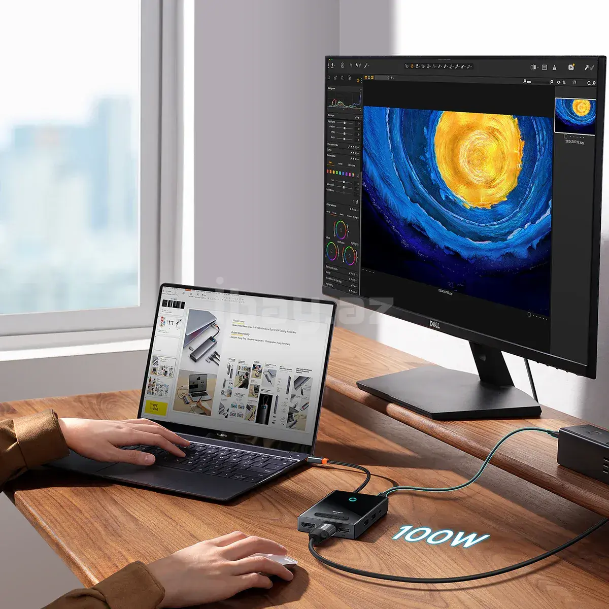 Baseus PioneerJoy 8-in-1 USB-C Hub 4K 120Hz 100W PD Док-станция USB-C 2