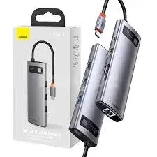Baseus Metal Gleam Series CAHUB-CV0G USB-C HUB 8-в-1 2