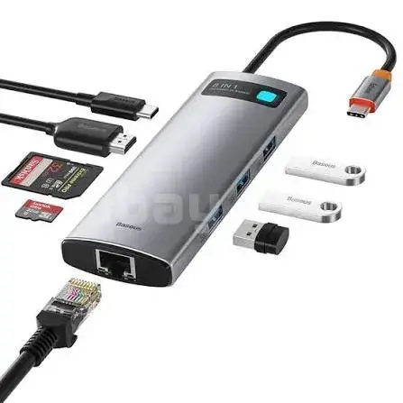 Baseus Metal Gleam Series CAHUB-CV0G USB-C HUB 8-в-1 3